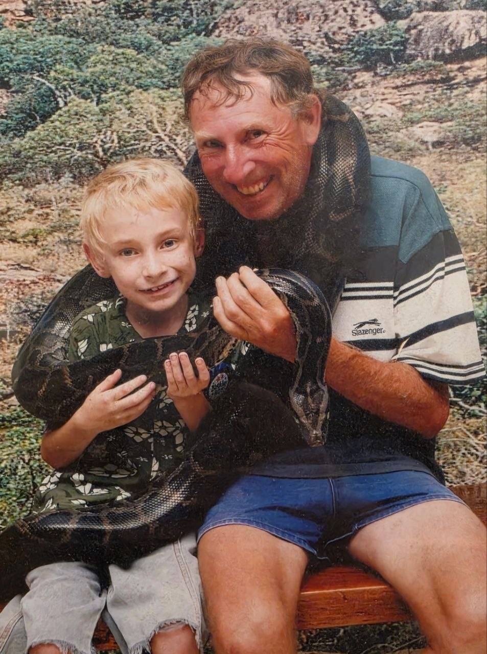 Allen Merrick with David at Bushys 2005