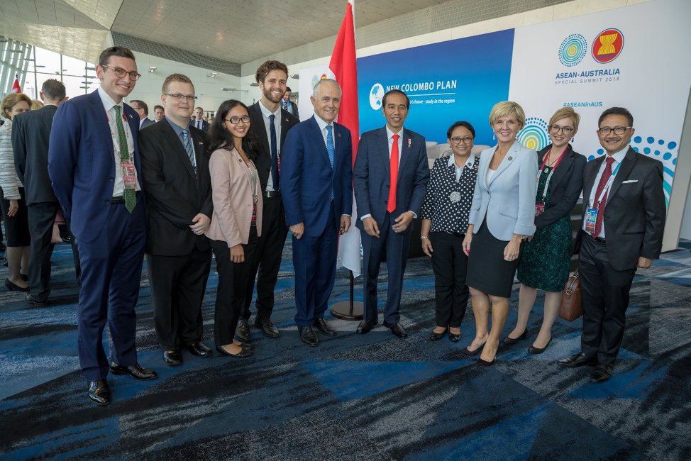 Jared with Turnbull and Widodo   21 Mar 2018