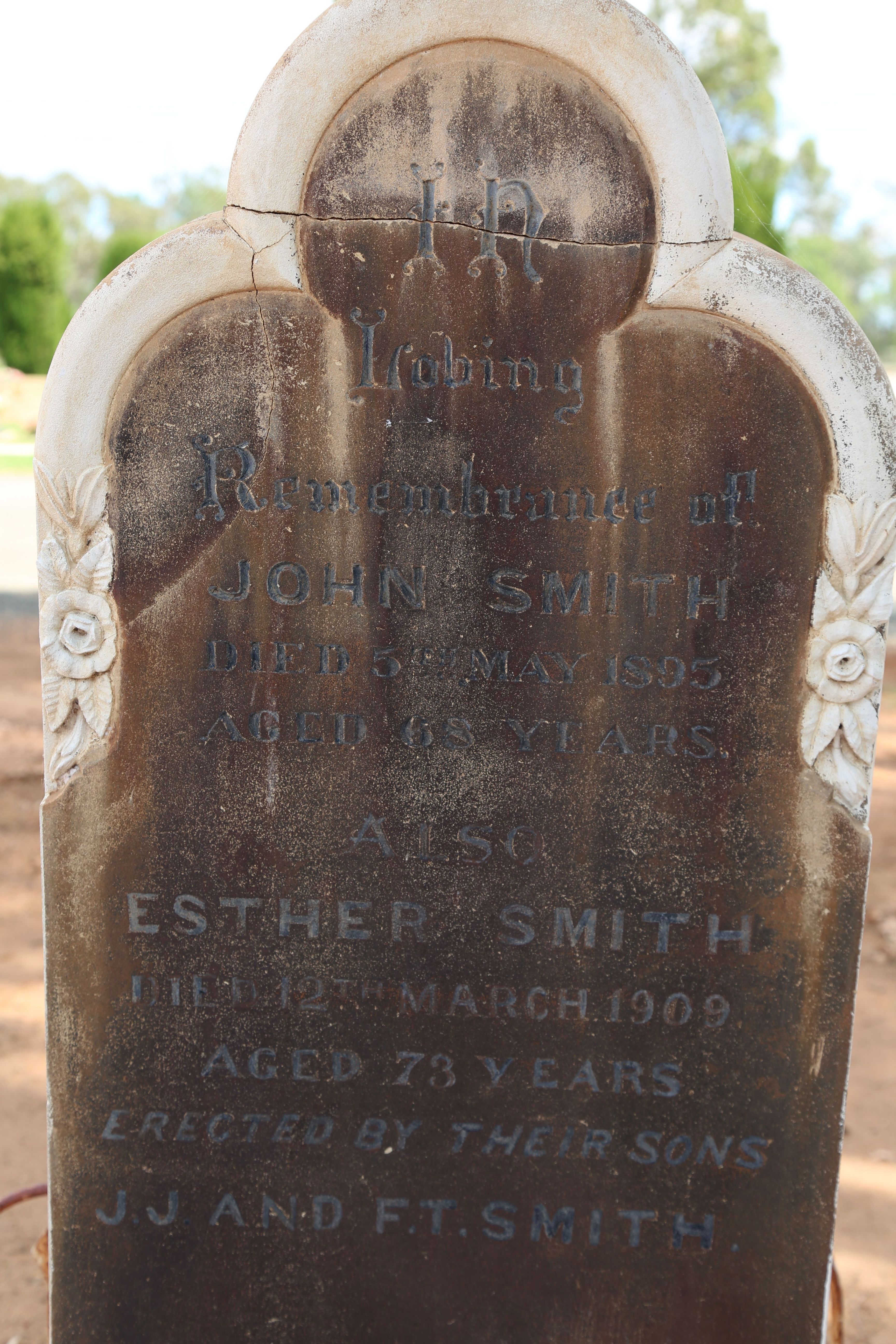 Esther jane telfer smith john headstone nyngan portrait