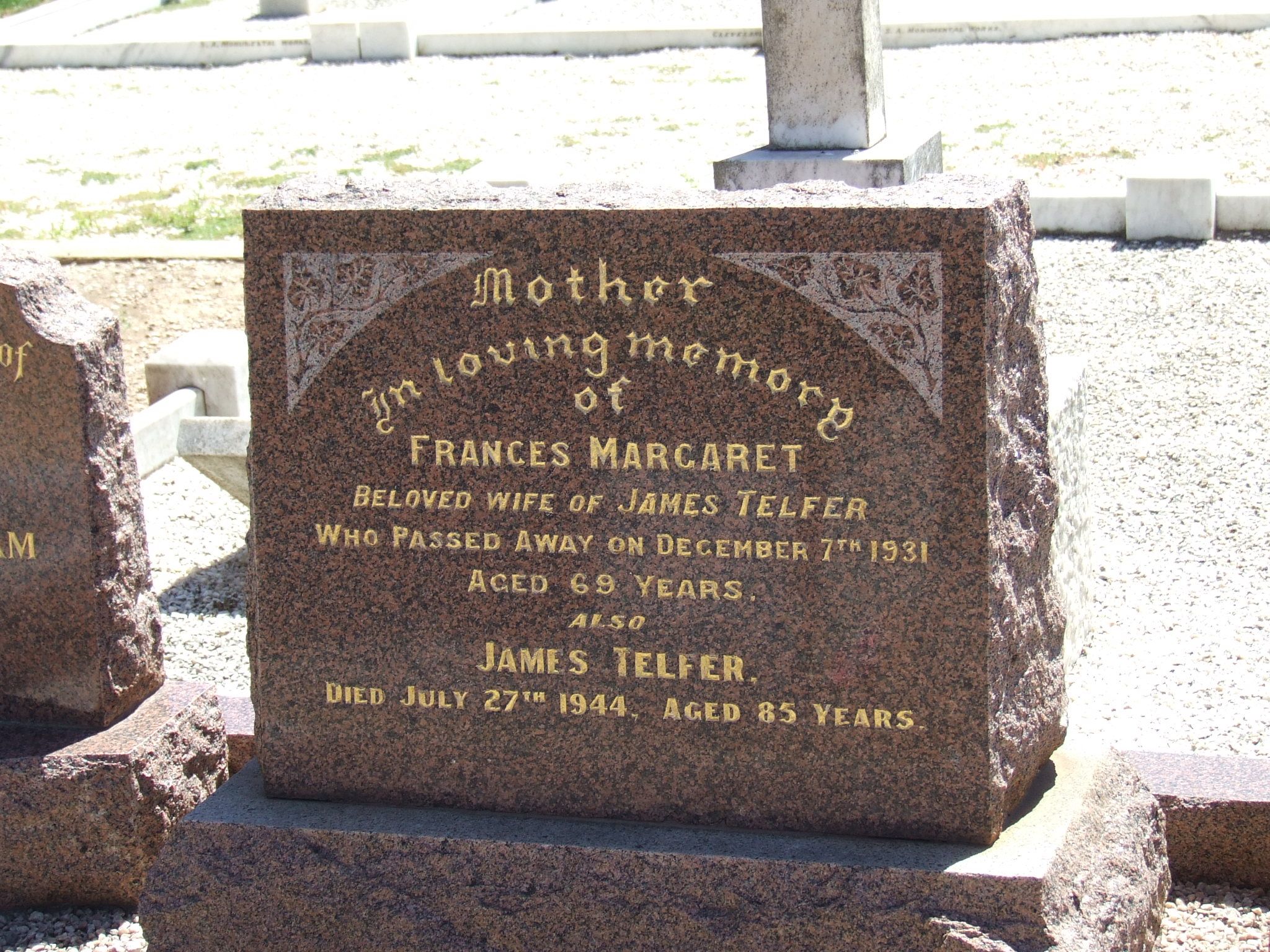 James telfer 1858 1944 grave