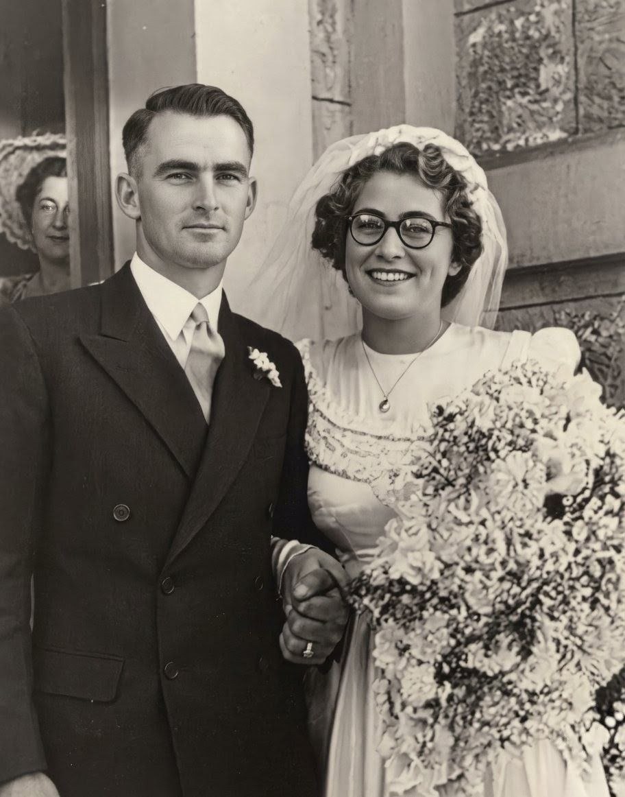 Murray shirley telfer wedding portrait 1950